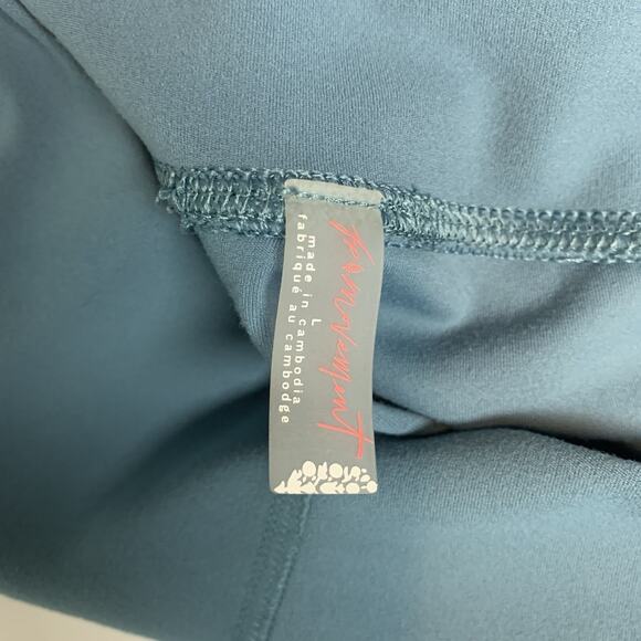 Free People Movement Pants Womens Large Never Better Leggings Teal Soft L - Picture 9 of 10